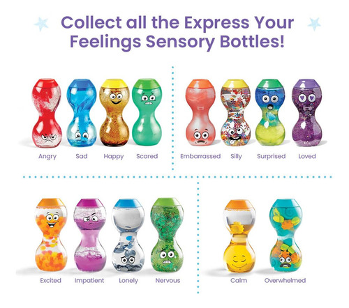 Garrafas Sensoriais Hand2mind Express Your Feelings Toddler