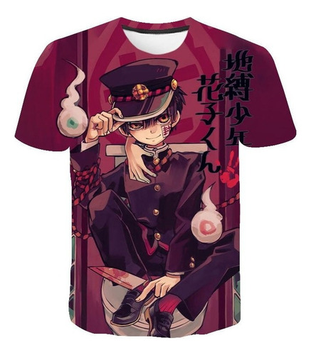 Playera Con Estampado 3d Hanako-kun Encuadernado En Inodoro