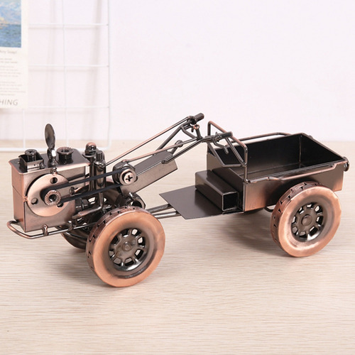 Adorno Retro De Tractor De Hierro Forjado, Modelo De Coche,