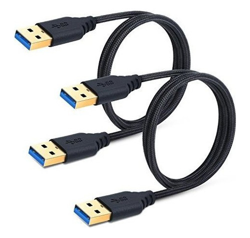 Besgoods 2pack 3ft1m Usb 30 Tipo A Macho A Macho Cable Nylon