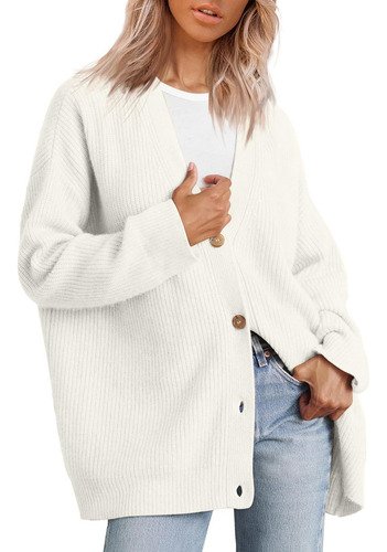 Suéter Tipo Cárdigan For Mujer Otoño E Invierno Con Botones