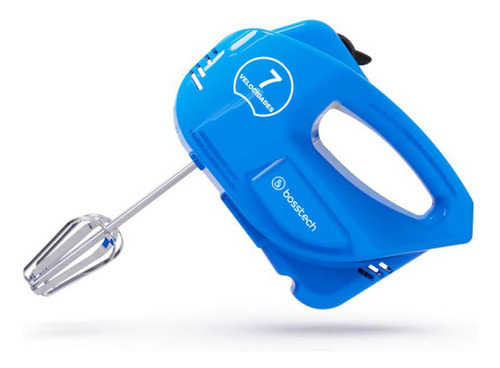 Batidora De Mano Bosstech M1 200 Watts 7 V Color Azul
