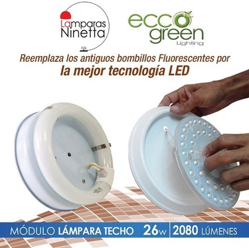 Remplazo En Led 26w 6500k Tubo Circular 22w O 32w. Mod-01