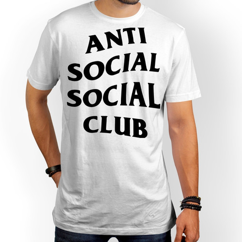 Remera Antisocial Club Blanca Modal Nenes Nenas Unisex