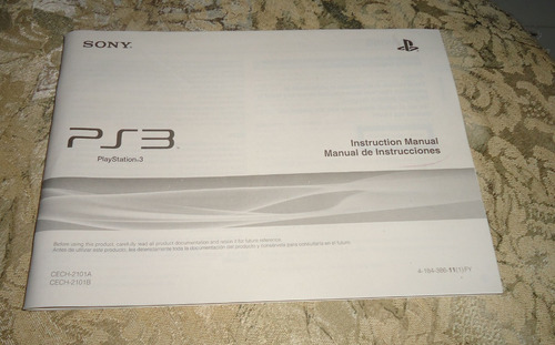 Manual Ps3 Cech-2101a Original - Playstation 3