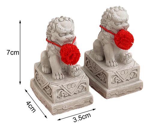Estatuas De Perros Fu En Piedra: Conjunto De Figuras