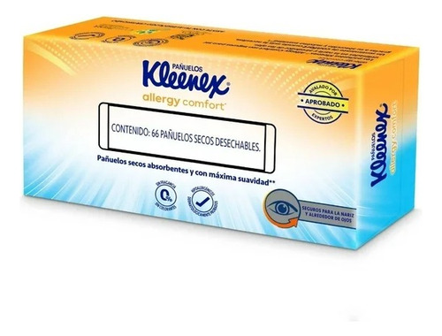 2 Pzas Pañuelos Desechables Kleenex Allergy Comfort 66 Pzas+