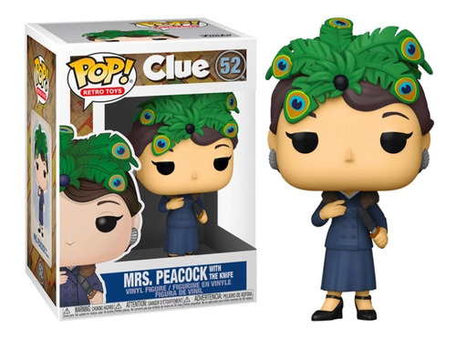 Retro Toys: Clue - Mrs. Peacock With The Knife - Funko Pop!