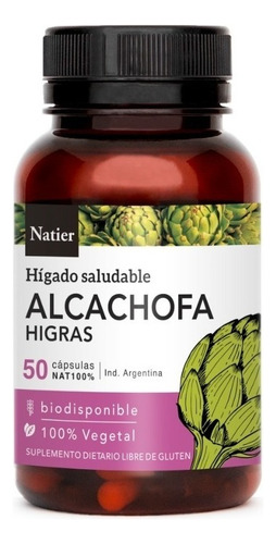  Alcachofa Higras Higado Saludable Cápsulas  X 50 - Natier