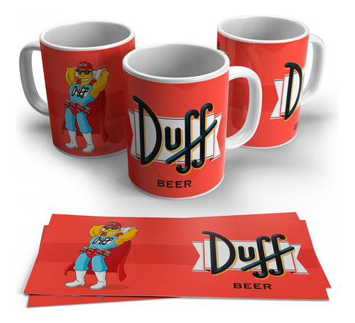 Taza Duff De Ceramica Los Simpsons