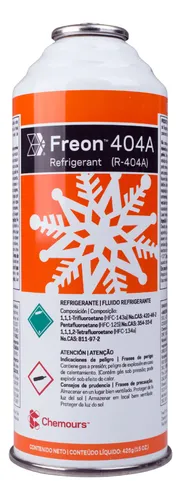 Garrafa Lata De Gas Refrigerante R-404a Freon Chemours 425g