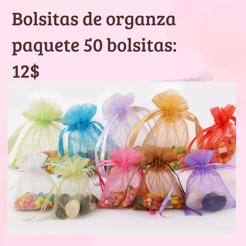 Bolsitas De Organza Babyshower Souvenirs Bisutería Y Más 