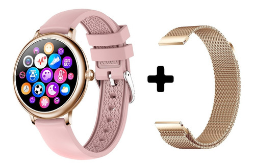 Imagen 1 de 7 de Smartwatch Reloj Inteligente Jd Paris Rosa + Malla Cuotas