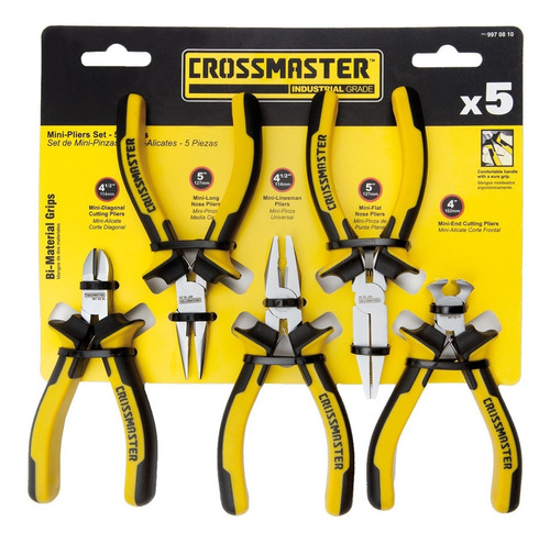 Set Kit Juego Mini Pinza Alicate Crossmaster 5 Pzas 9970810