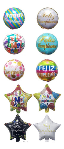 Pack 50 Globos 23 Cm Feliz Día/ Feliz Cumple/ Te Amo