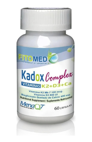 Kadox Complex Vitaminas K2+d3+ca 60 Caps Fitomed