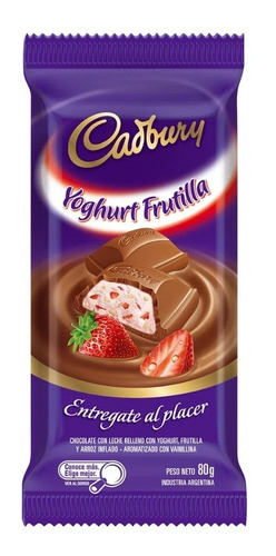 Chocolate Cadbury Yoghurt Frutilla X 80 Gr - Lollipop