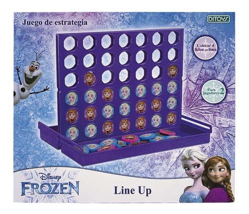 Juego De Mesa Line Up Frozen Original De Ditoys