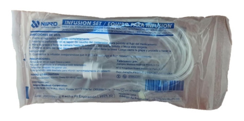 Bajada De Suero Macrogoteo 20 Gotas/ml Nipro Pack 10 Un