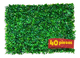 Muro Verde Follaje Artificial Jardin Vertical Sintetico 40pz