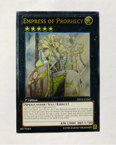 Empress Of Prophecy Abyr-en047. Ultimate Rare 1st. Yugioh!