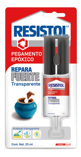 Resistol Repara Fuerte Pegamento Epóxico Transparente 25ml