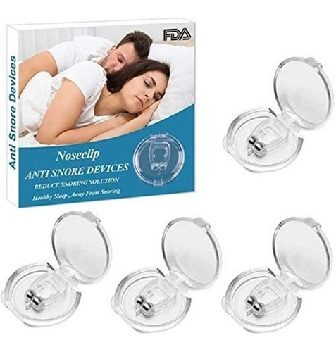 Caja Con 4 Clips Originales Mejora Respiración Anti Ronquido
