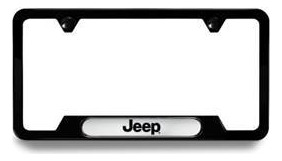 Porta Placa Negro Logo Jeep Commander Jeep 06/10