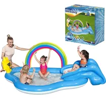 Comprar Pileta Playcenter Inflable Arcoiris Bestway 53092 Tobogan