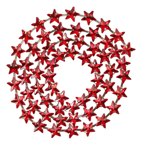 Cadena De Strass Decorativa Roja De 10 Mm Con Forma De Estre