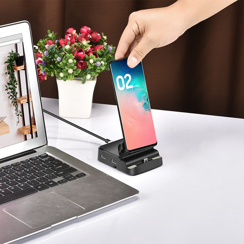 Estación De Acoplamiento Usb C 8 En 1, Soporte Para Teléfono