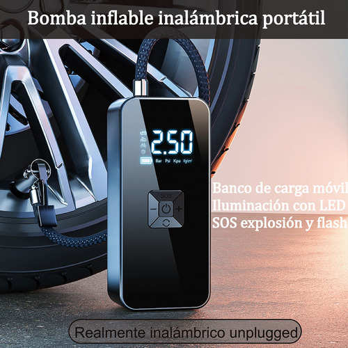Bombas Aire Inflador Eléctricas Compresora Aire Portátil Auto Llantas 150psi