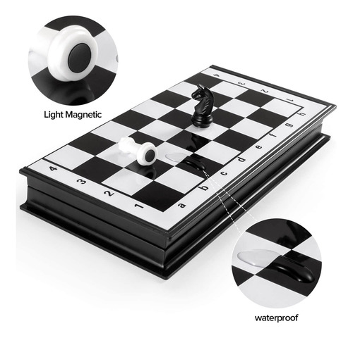 Juego De Ajedrez Magnético Portátil Y Plegable Para Todas La