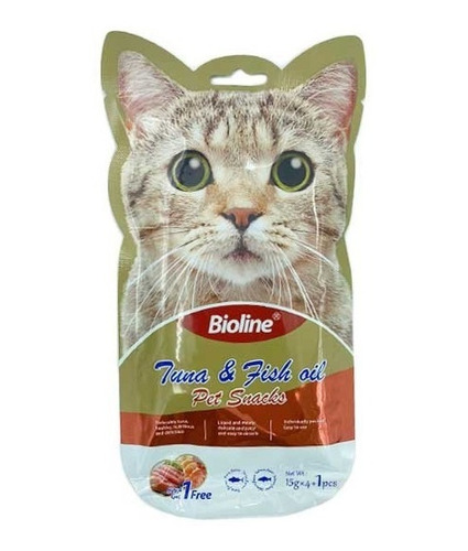 Imagen 4 de 6 de Pack 25 Snack Tubitos Cremosos Bioline Para Gatos