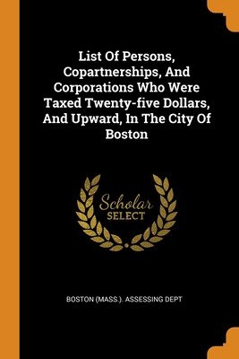 Libro List Of Persons, Copartnerships, And Corporations W...