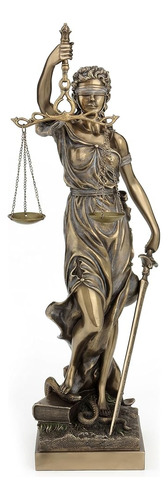 Gran Acabado De Bronce Lady Justice 18 Pulgadas