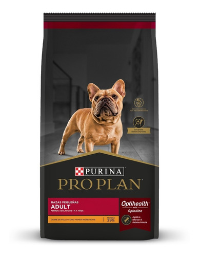 Pro Plan Optihealth alimento para perro adulto small raza pequeña sabor pollo y arroz en bolsa de 7.5 Kg