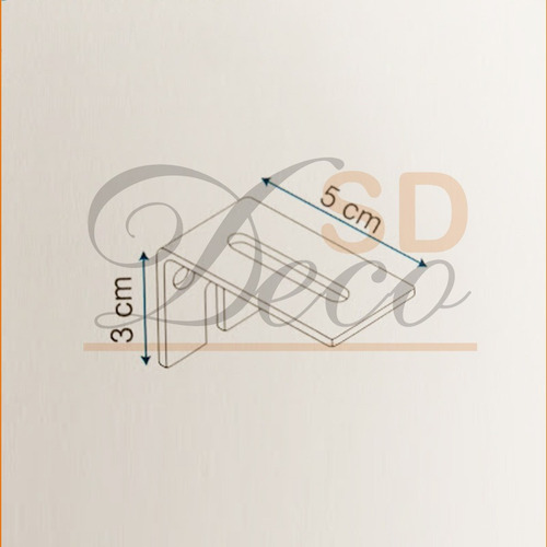 Imagen 3 de 5 de Soporte Escuadra Mensula Para Riel De Cortinas 4 Cm Sd Deco