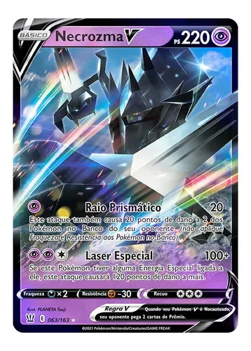 Kit Carta Pokémon Lendários Solgaleo Lunala Necrozma