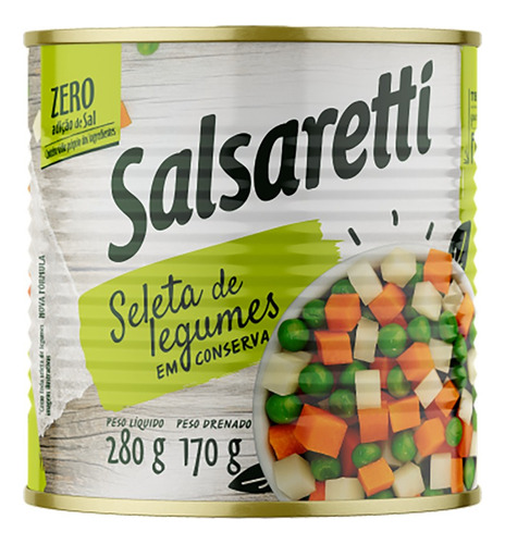 Seleta De Legumes Em Conserva Lata 170g Salsaretti