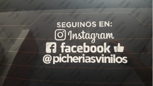 Vinilo Vidriera Logo Redes Sociales Facebook Instagram