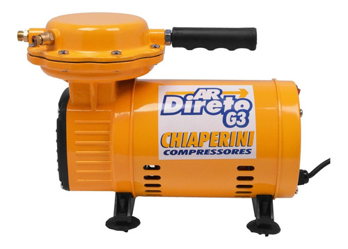 Compressor de ar mini elétrico portátil Chiaperini Ar Direto G3 monofásica 0L 0.25kW 127V/230V laranja