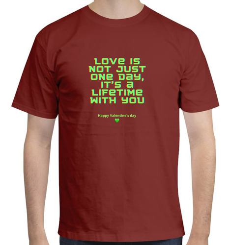 Playera Diseño Valentine´s Day - Green Heart - Amor