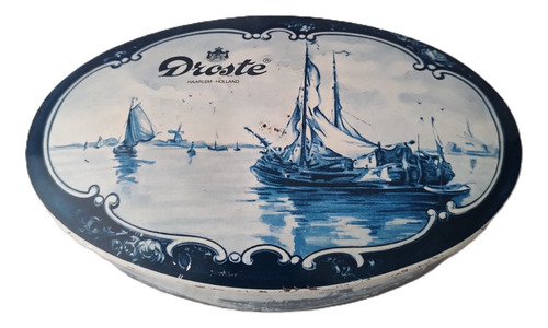 Caja Ovalada De Lata Vintage Droste Holandesa