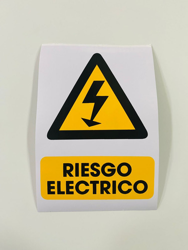 Calcomanía Riesgo Eléctrico 10x15