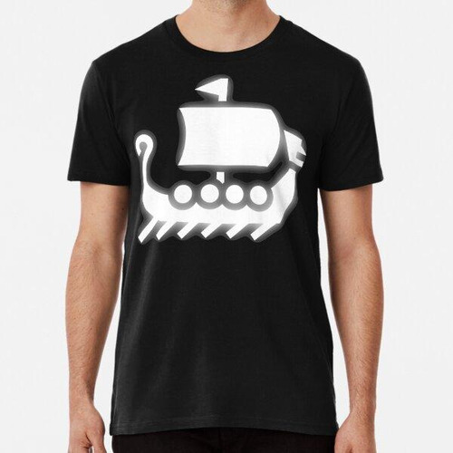 Remera Barco Vikingo Silueta Brillante Camiseta8 T-shirt Odi