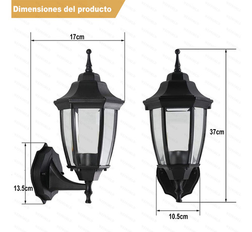 Foco Mural Hexagonal Zt-302, 127v, Sin Spotlights
