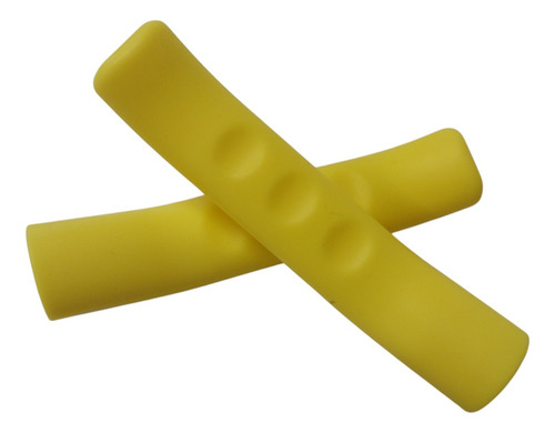 Funda Silicona Manija Freno Monopatín Bicicleta Set X 2 Amarillo