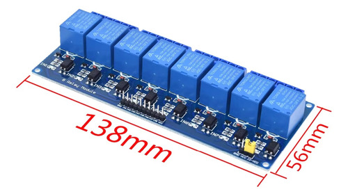 Módulo Relay Relevador 8 Canales 5v 10a Compatible Arduino