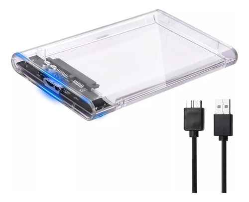 Carcasa Lukito 2.5 Hdd/ssd Blanco Usb 3.0 Con Led
